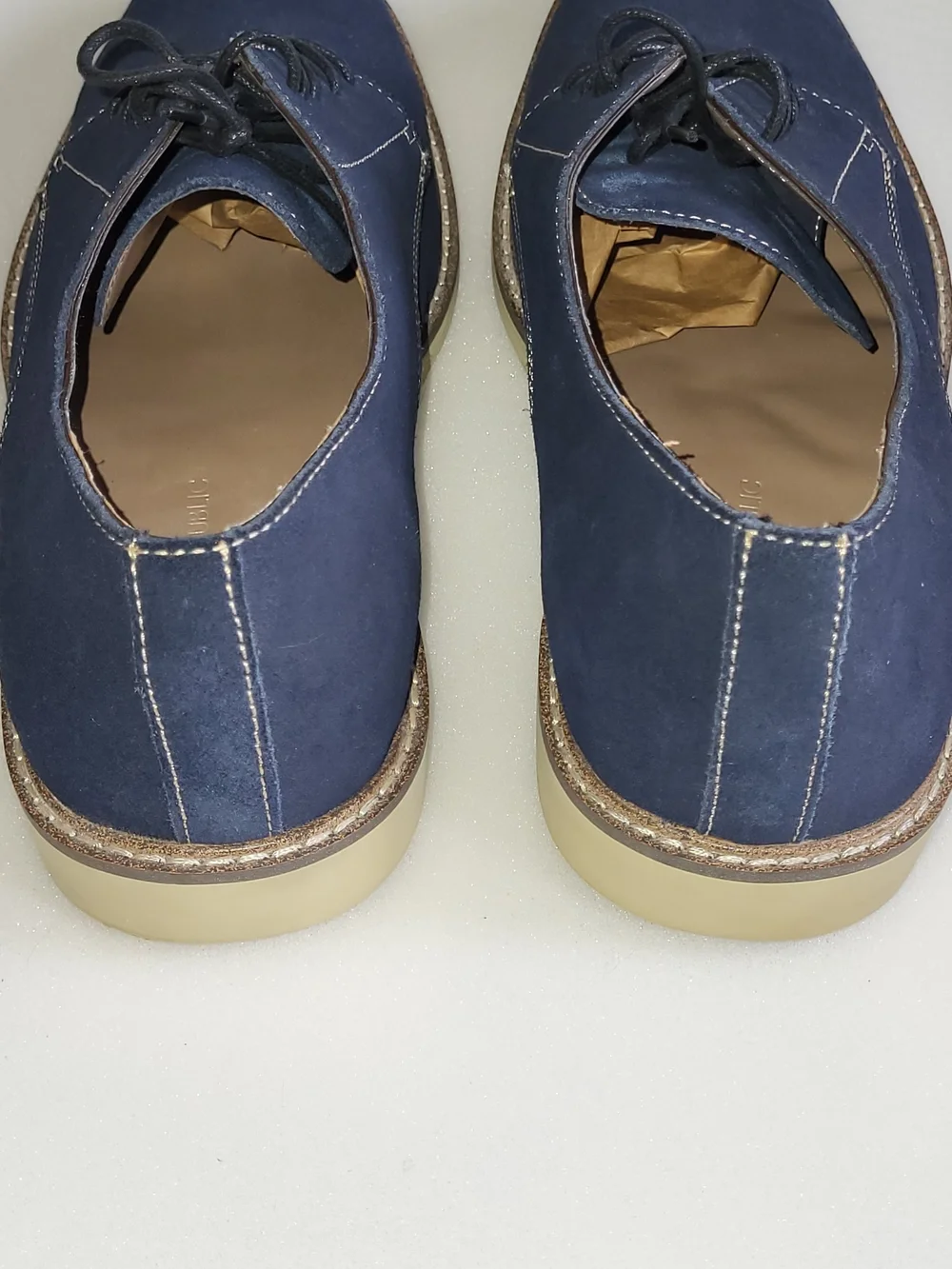 Banana Republic Navy Suede Lace-Up Oxfords